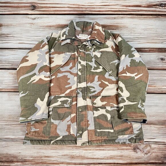 Vtg Cabela’s Gore-Tex Duck Camo Hunting Jacket Coat Parka Men's Size Medium